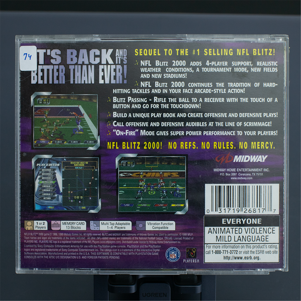 NFL Blitz 2000 - CIB - PS1 Game