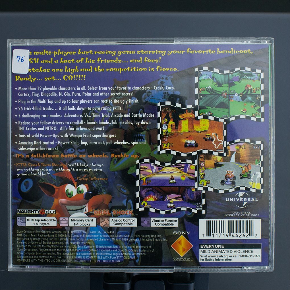 Crash Team Racing - CIB - PS1 Game
