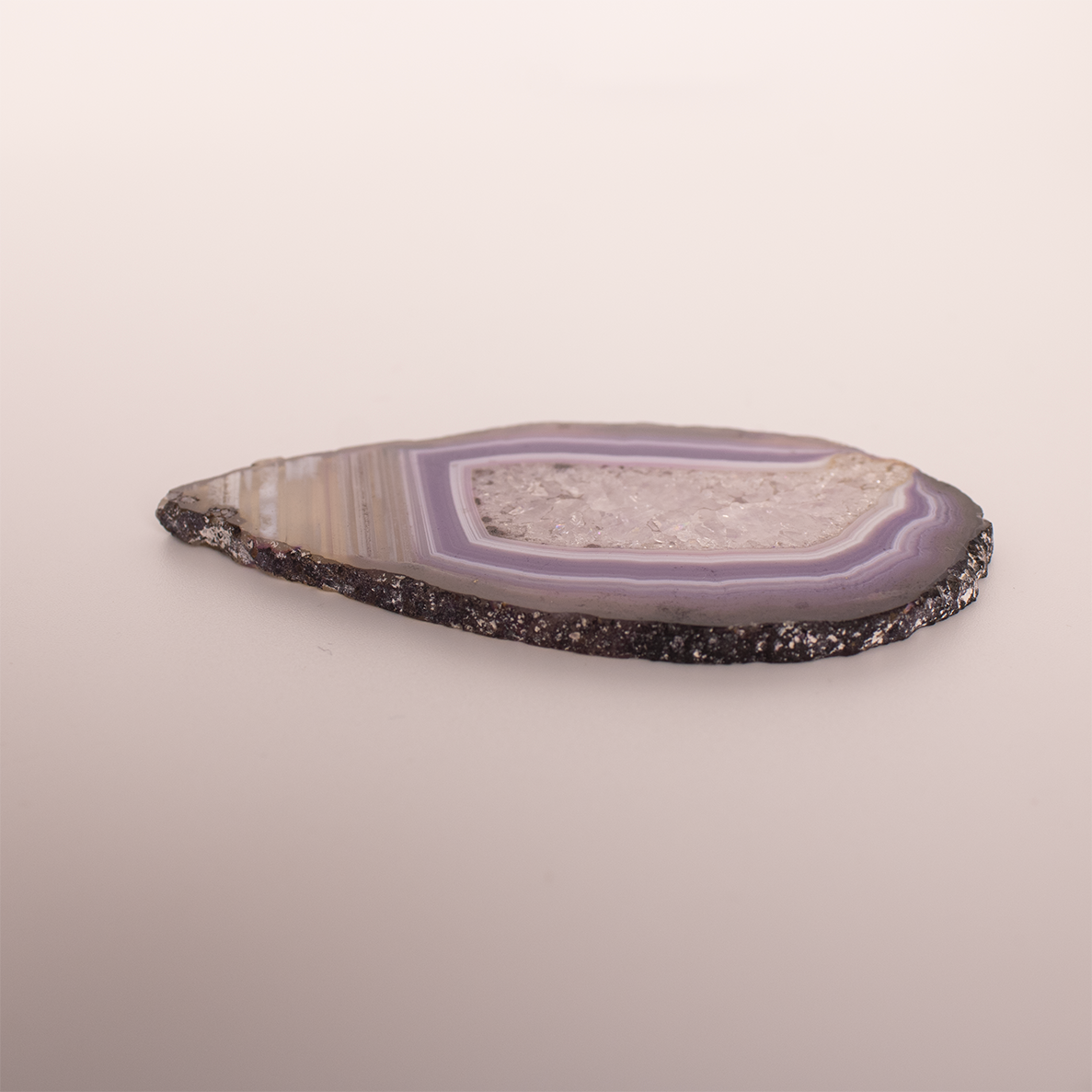 Ágata - Pulida y Teñida - 7,1 x 4,0 x 0,3 cm - 17,4 g