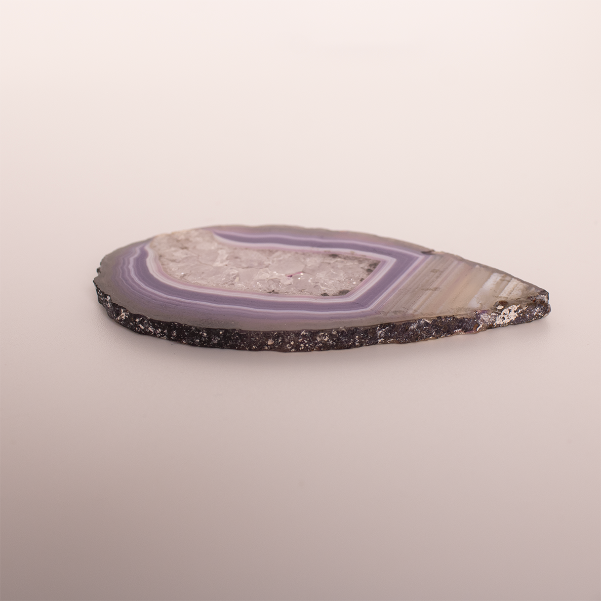 Ágata - Pulida y Teñida - 7,1 x 4,0 x 0,3 cm - 17,4 g