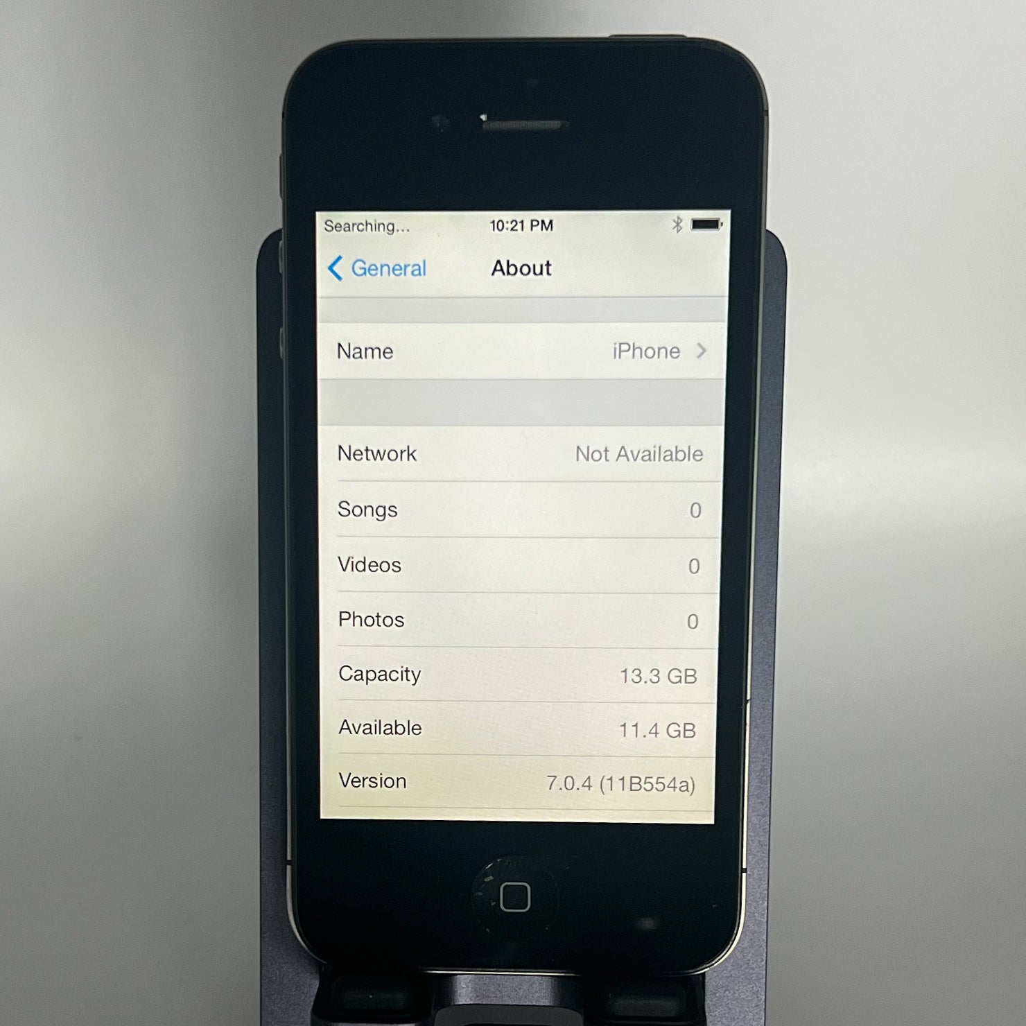 iPhone 4S - iOS 7.0.4 (RARE) - Works fine - 16GB - Battery 86%