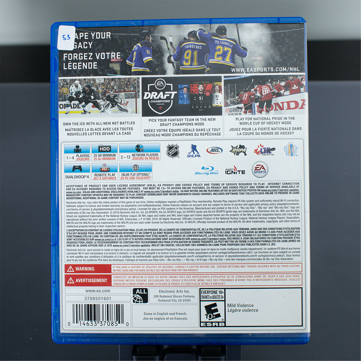 NHL 2017 - Jeu PS4