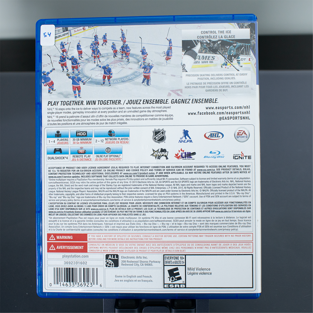 NHL 2016 - Jeu PS4