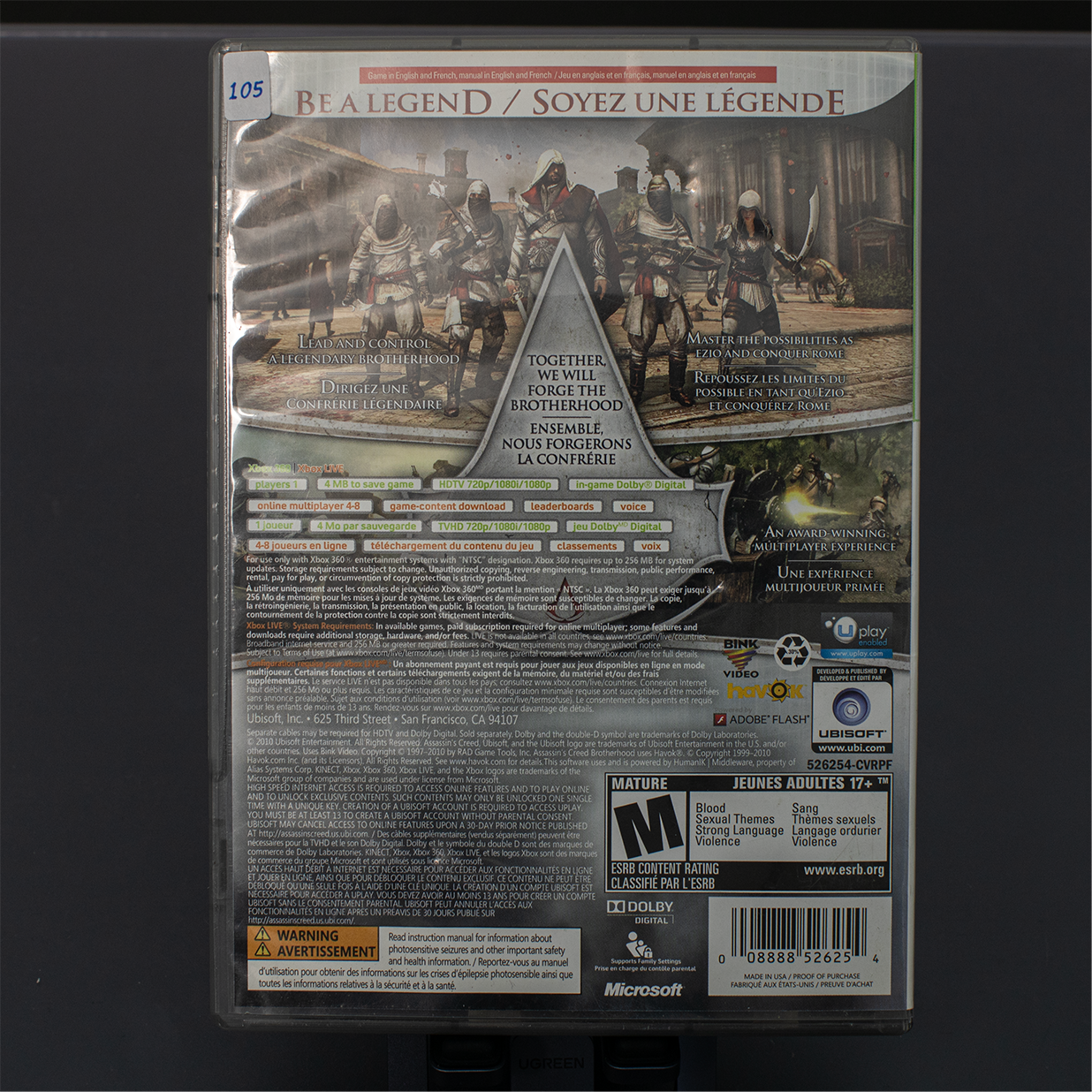 Assassin's Creed Brotherhood - Jeu Xbox 360