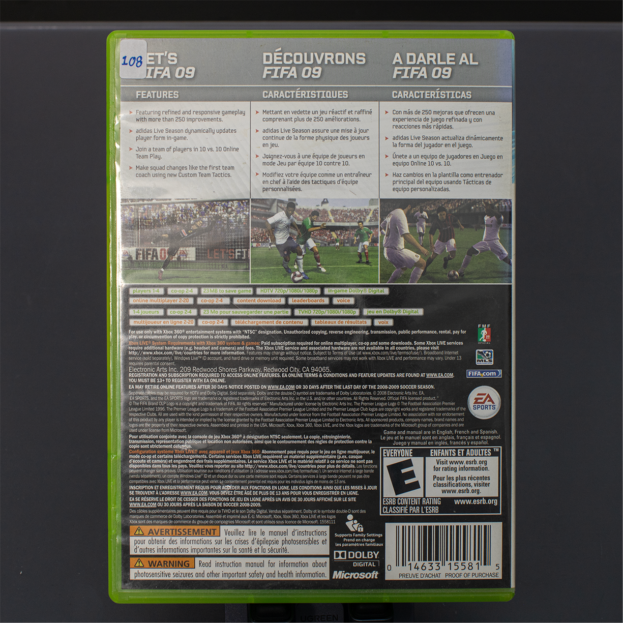 FIFA Soccer 09 - Jeu Xbox 360