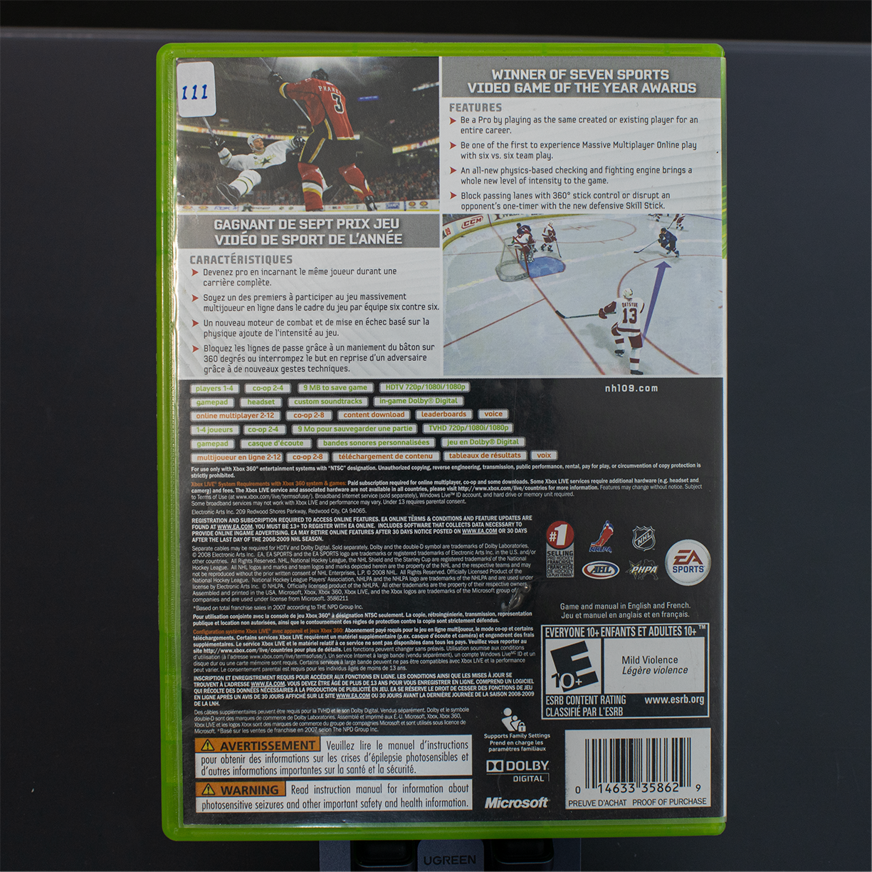 NHL 09 - Jeu Xbox 360