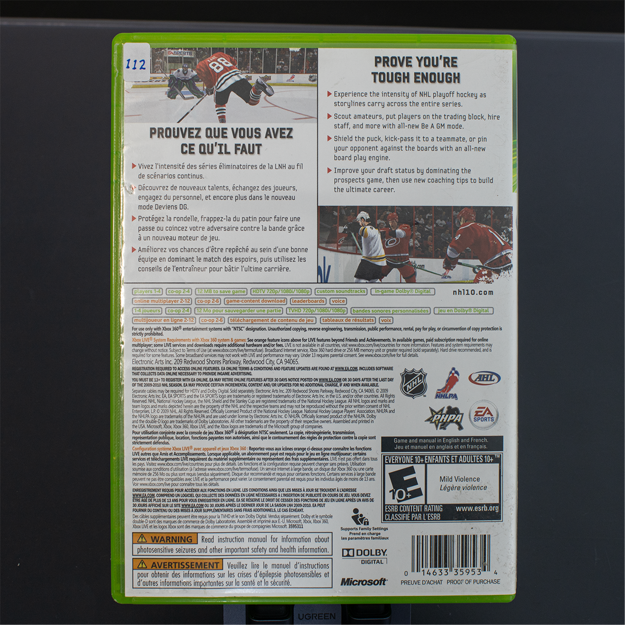 NHL 10 - Jeu Xbox 360