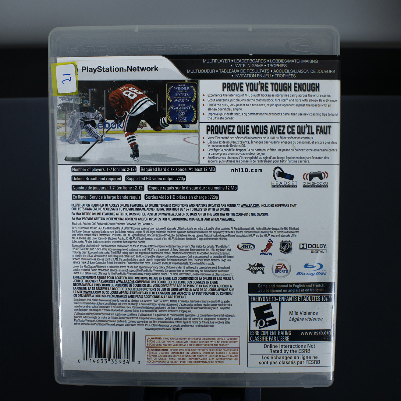 NHL10 - Juego de PS3