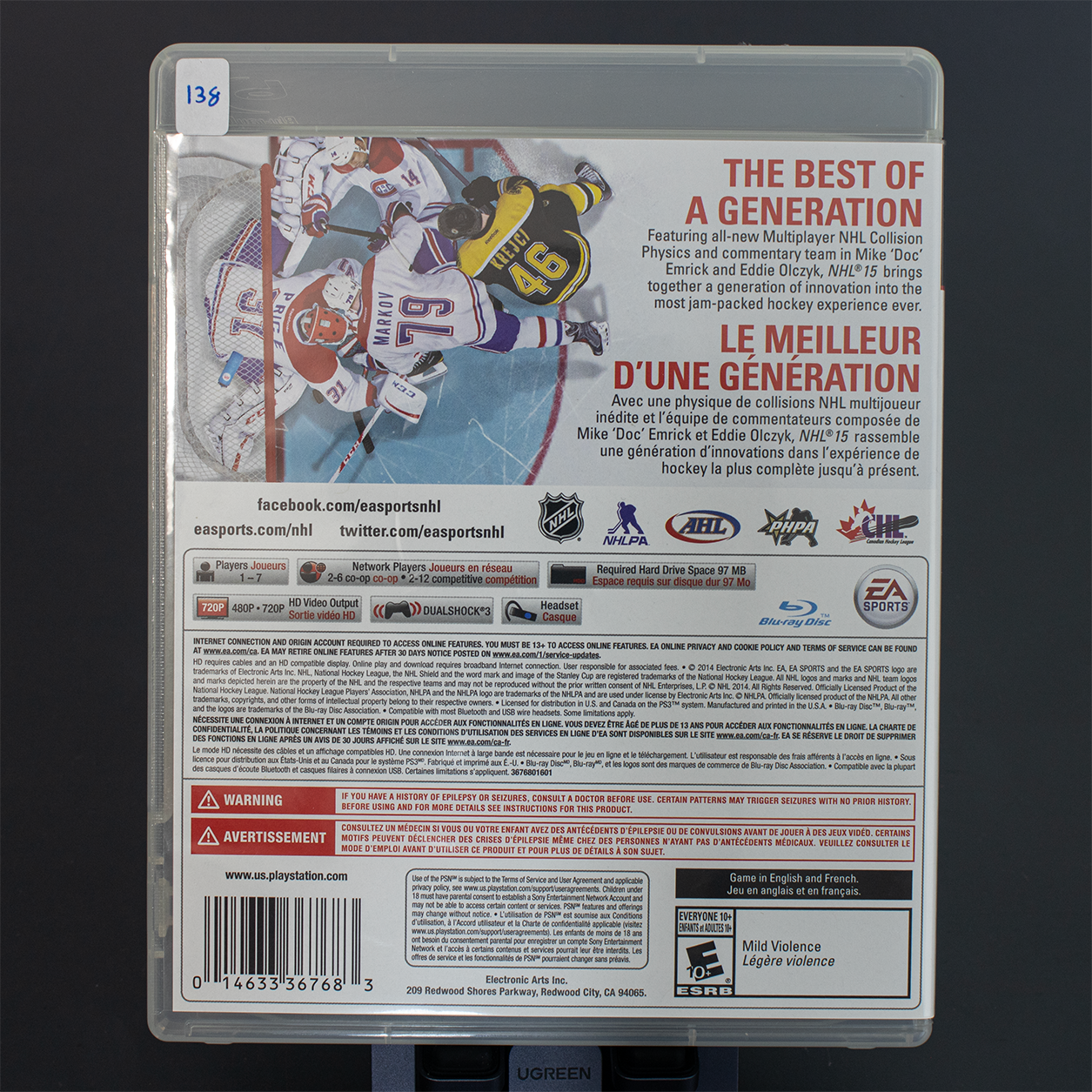 NHL15 - PS3 Game